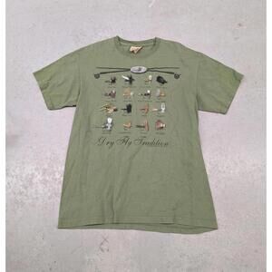 Vintage Y2K The Mountain Dry Fly Tradition Fishing T-shirt